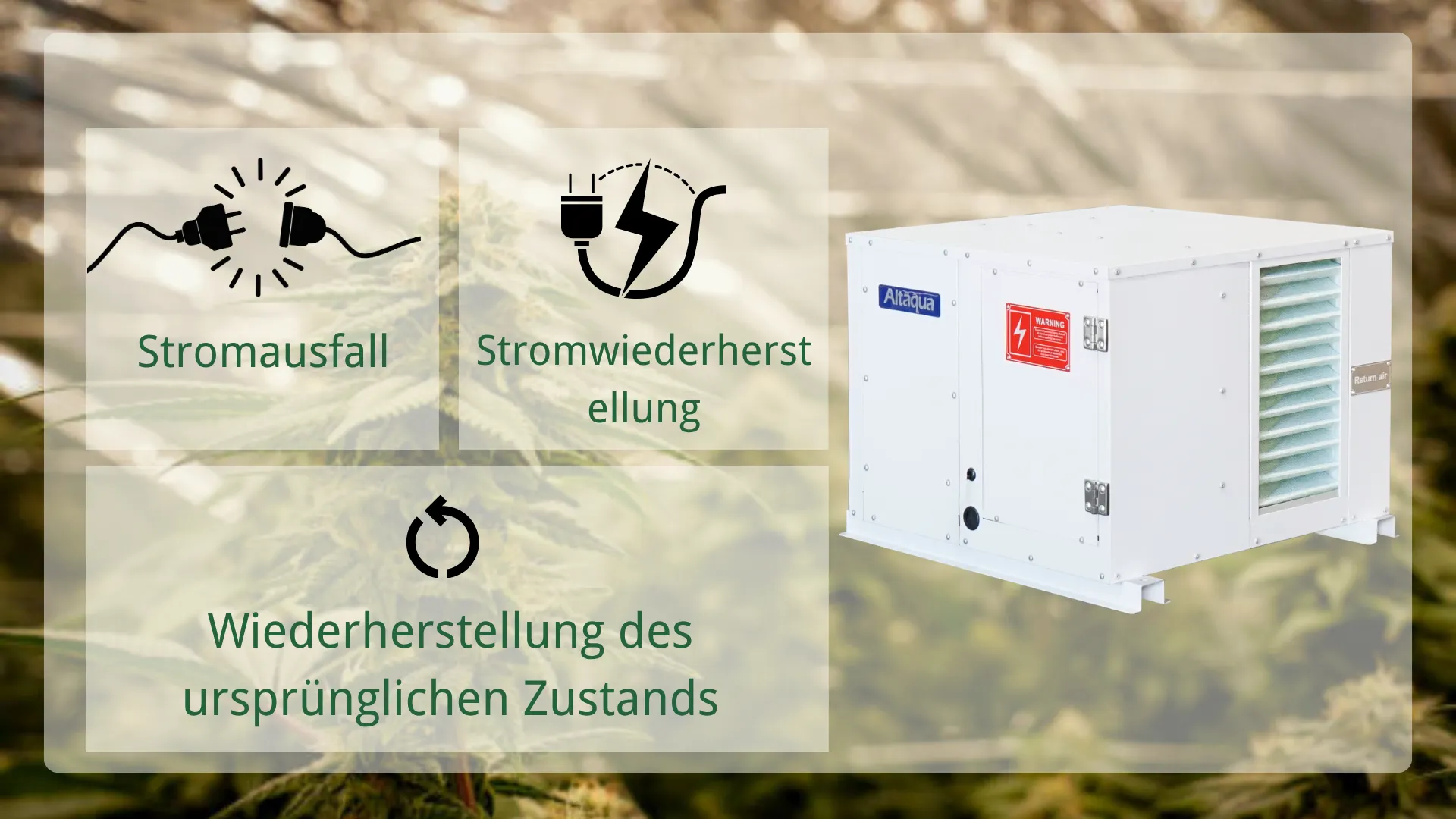 Altaqua-commercial-grow-room-dehumidifier-Memory-Restart