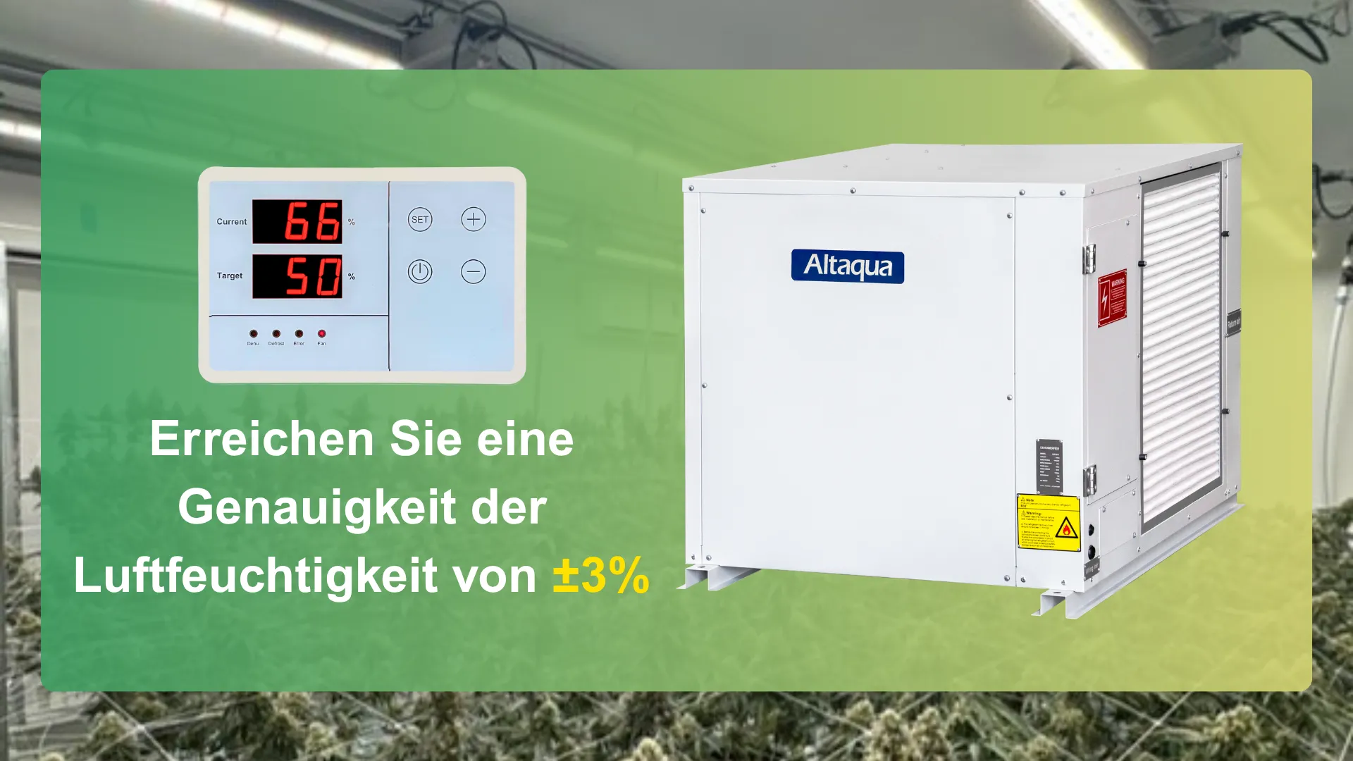 Altaqua-commercial-grow-room-dehumidifier-precise-hum-control