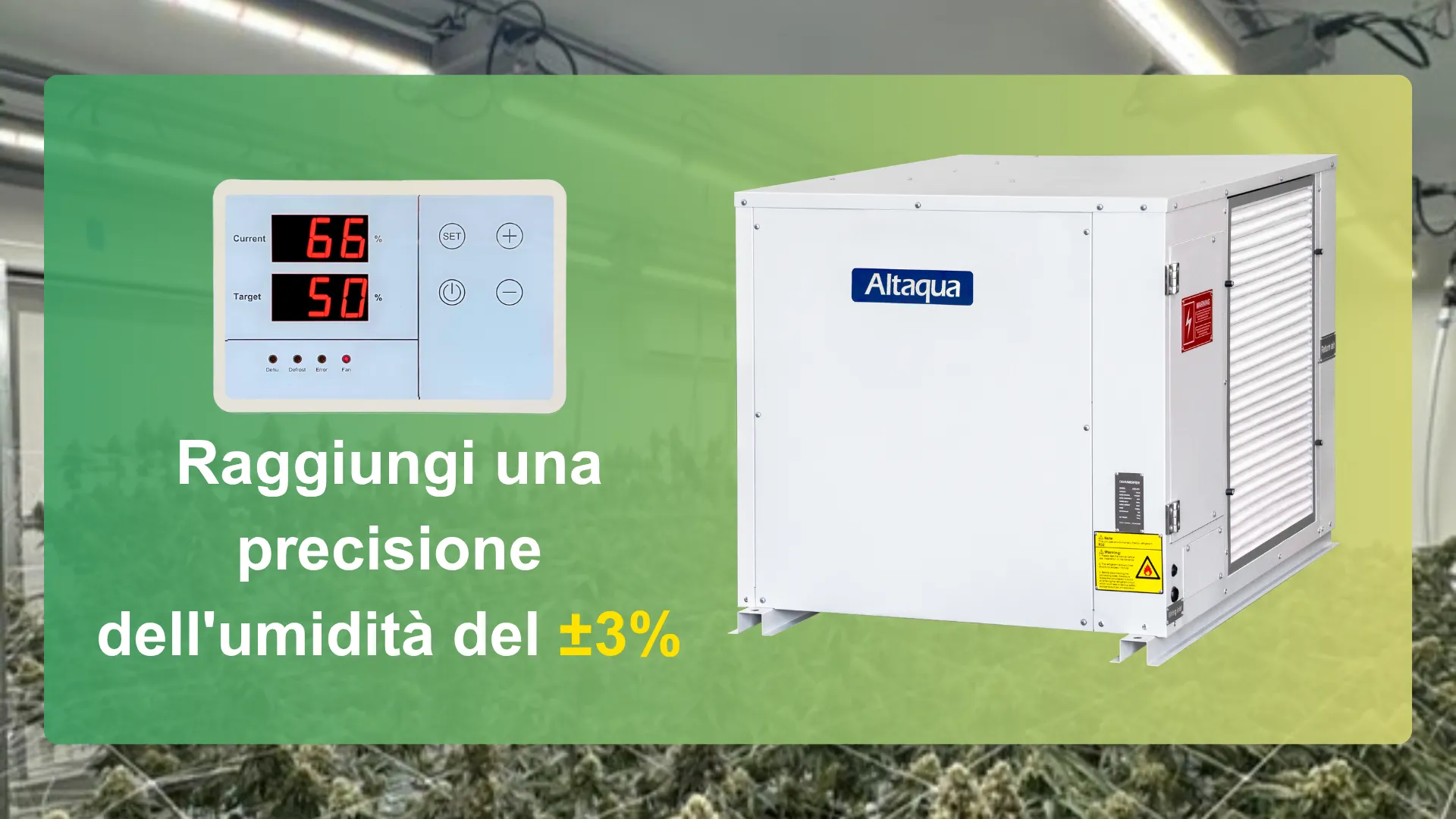 Altaqua-commercial-grow-room-dehumidifier-precise-hum-control